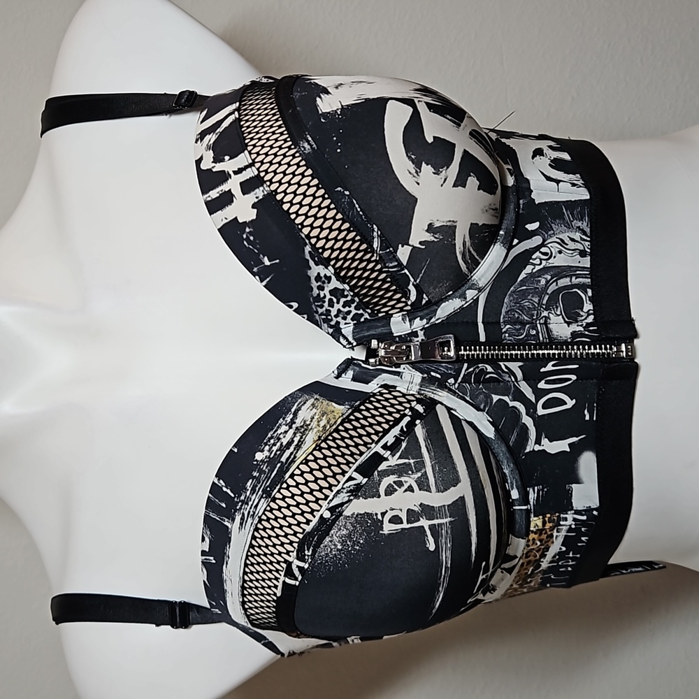 Victoria's Secret BALMAIN size 36D Rockstar Bra Top NWT